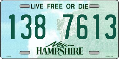 NH license plate 1387613