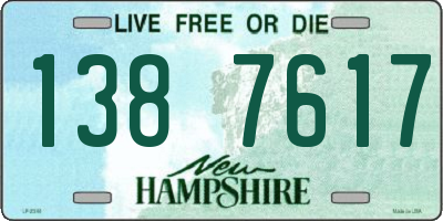 NH license plate 1387617