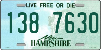 NH license plate 1387630