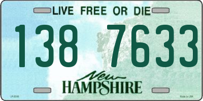 NH license plate 1387633
