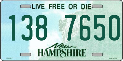 NH license plate 1387650