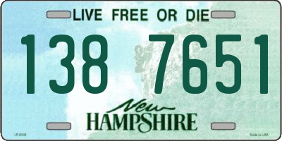 NH license plate 1387651
