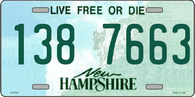NH license plate 1387663