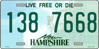 NH license plate 1387668