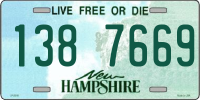 NH license plate 1387669