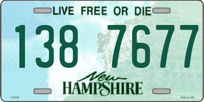 NH license plate 1387677