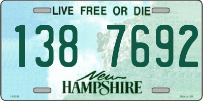 NH license plate 1387692