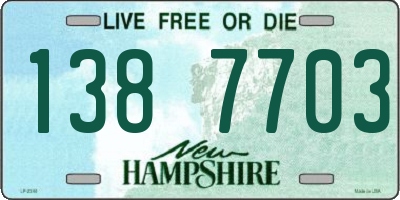 NH license plate 1387703
