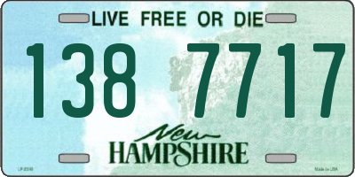 NH license plate 1387717