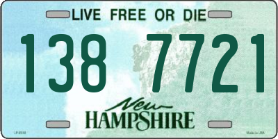NH license plate 1387721