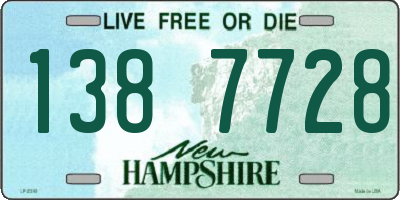 NH license plate 1387728