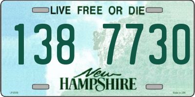 NH license plate 1387730