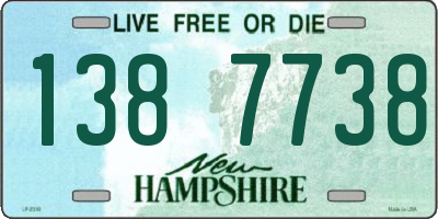 NH license plate 1387738