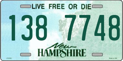 NH license plate 1387748