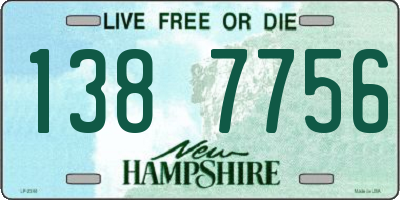 NH license plate 1387756