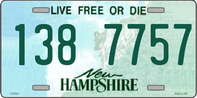 NH license plate 1387757