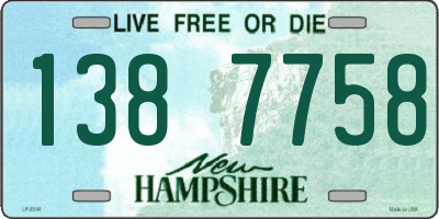 NH license plate 1387758