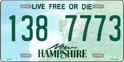 NH license plate 1387773