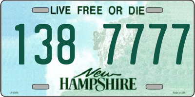 NH license plate 1387777