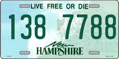 NH license plate 1387788