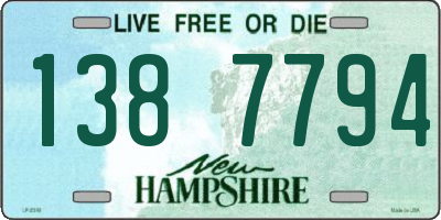 NH license plate 1387794