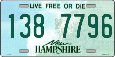 NH license plate 1387796