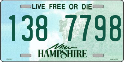 NH license plate 1387798