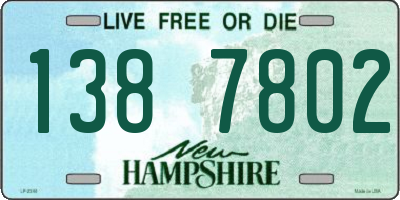 NH license plate 1387802