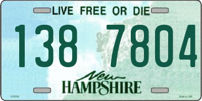 NH license plate 1387804