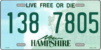 NH license plate 1387805