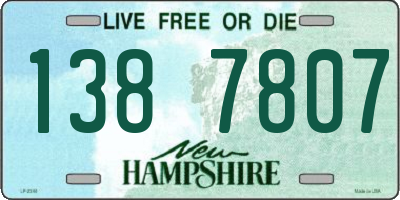 NH license plate 1387807