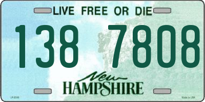 NH license plate 1387808