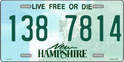 NH license plate 1387814
