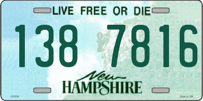 NH license plate 1387816