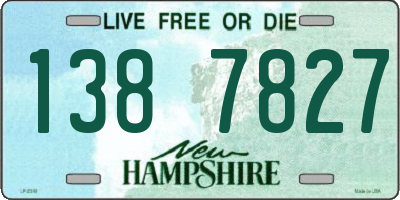 NH license plate 1387827