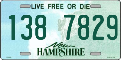 NH license plate 1387829