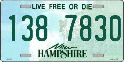 NH license plate 1387830