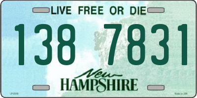 NH license plate 1387831