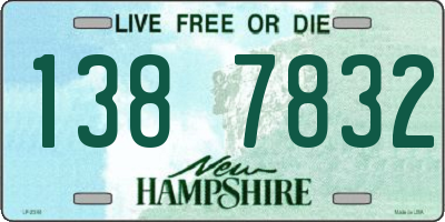 NH license plate 1387832