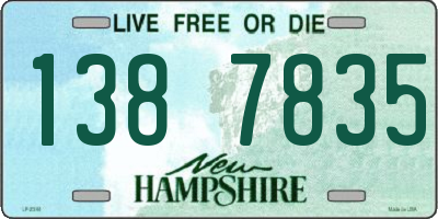 NH license plate 1387835