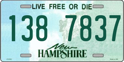NH license plate 1387837