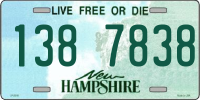 NH license plate 1387838