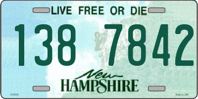 NH license plate 1387842