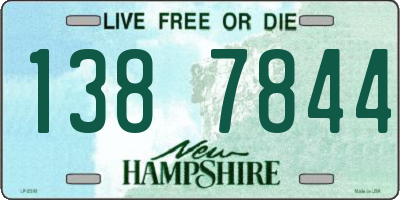 NH license plate 1387844