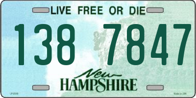 NH license plate 1387847