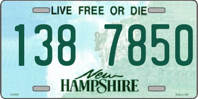 NH license plate 1387850