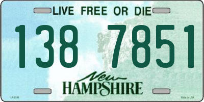 NH license plate 1387851