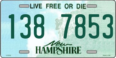 NH license plate 1387853