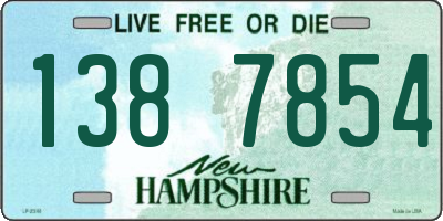 NH license plate 1387854