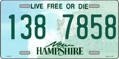 NH license plate 1387858